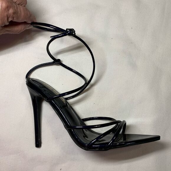 Cape Robbin Size 7.5 Strappy blue pointed toe open sandal heels. - Picture 4 of 11